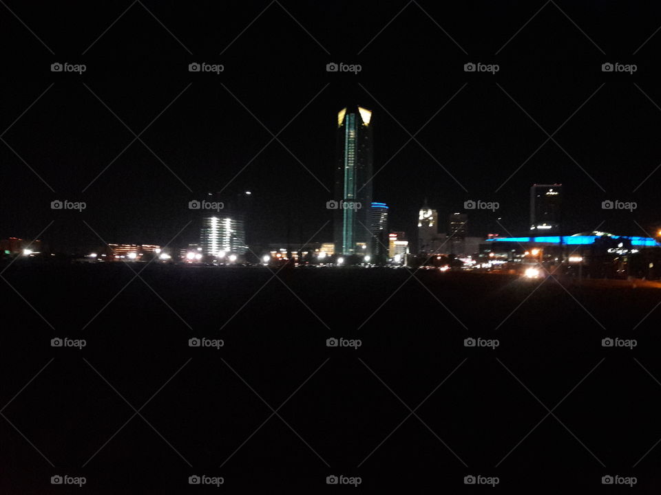 Downtown Oklahoma City at night