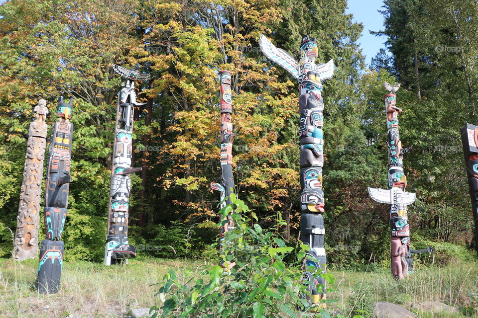 Totem pools in Stanley Parc , Vancouver 