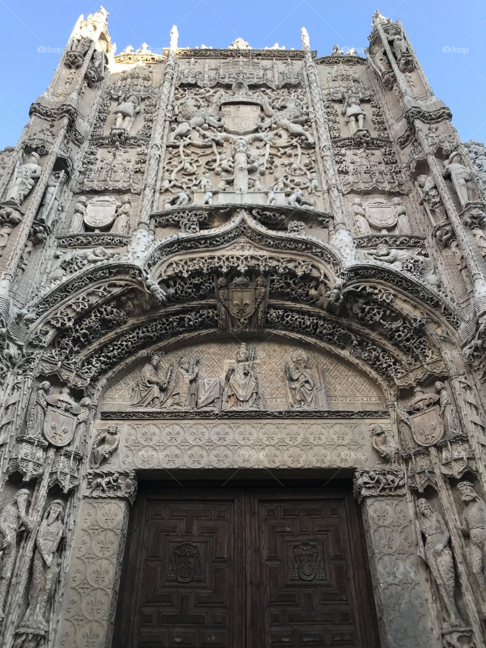 Entrance of cathedral in Valladolid 