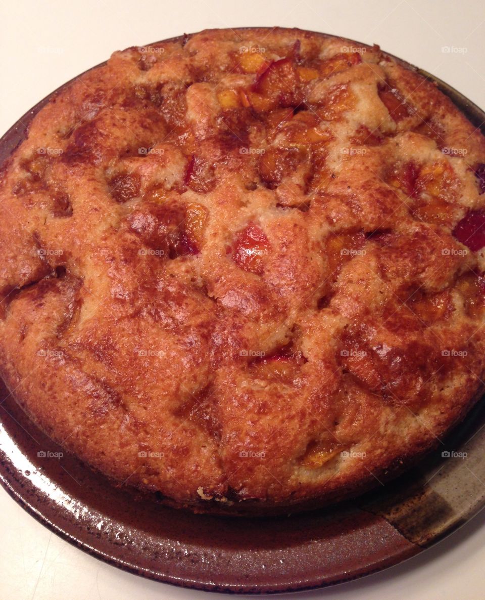 Peach cake.