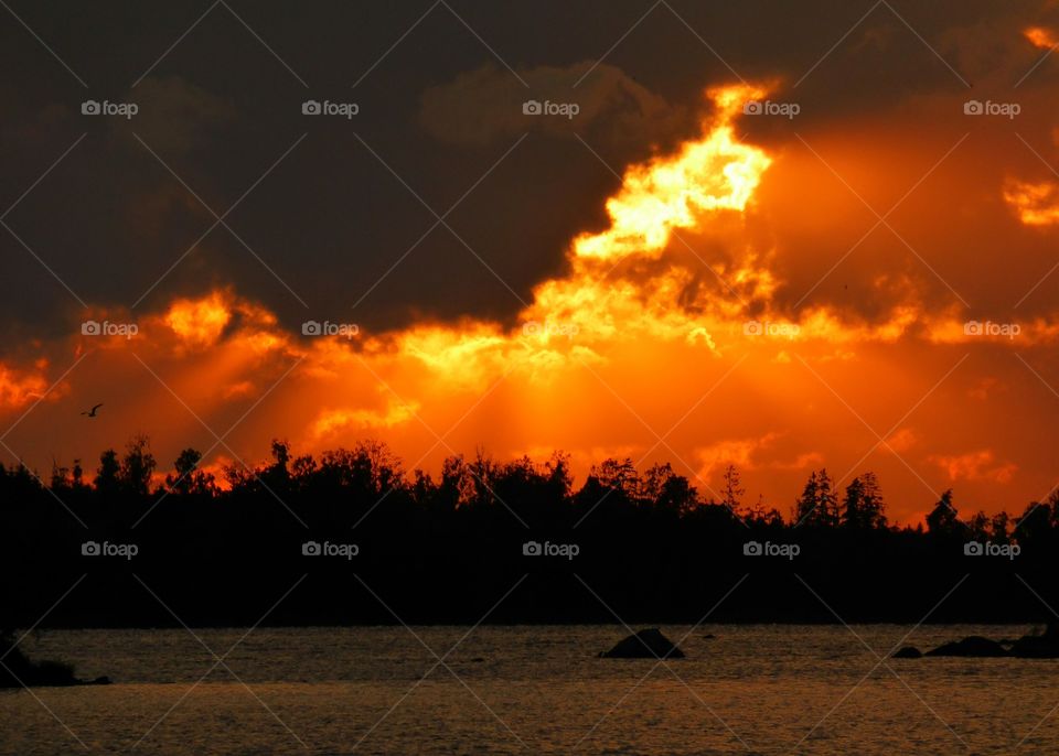 stormy clouds at dawn