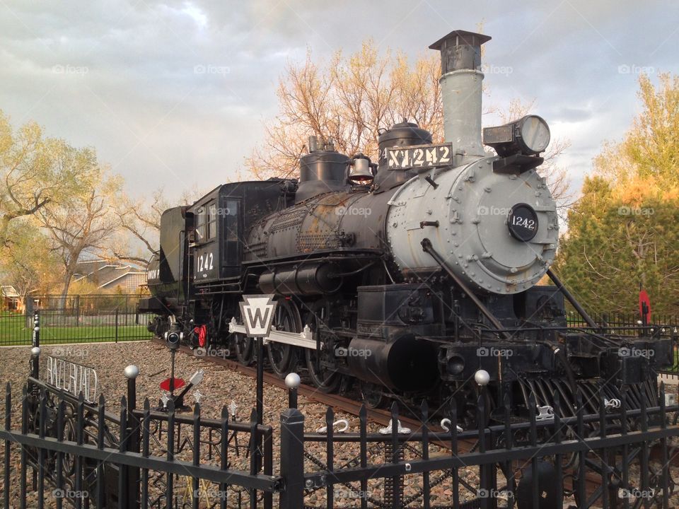 antique train engine