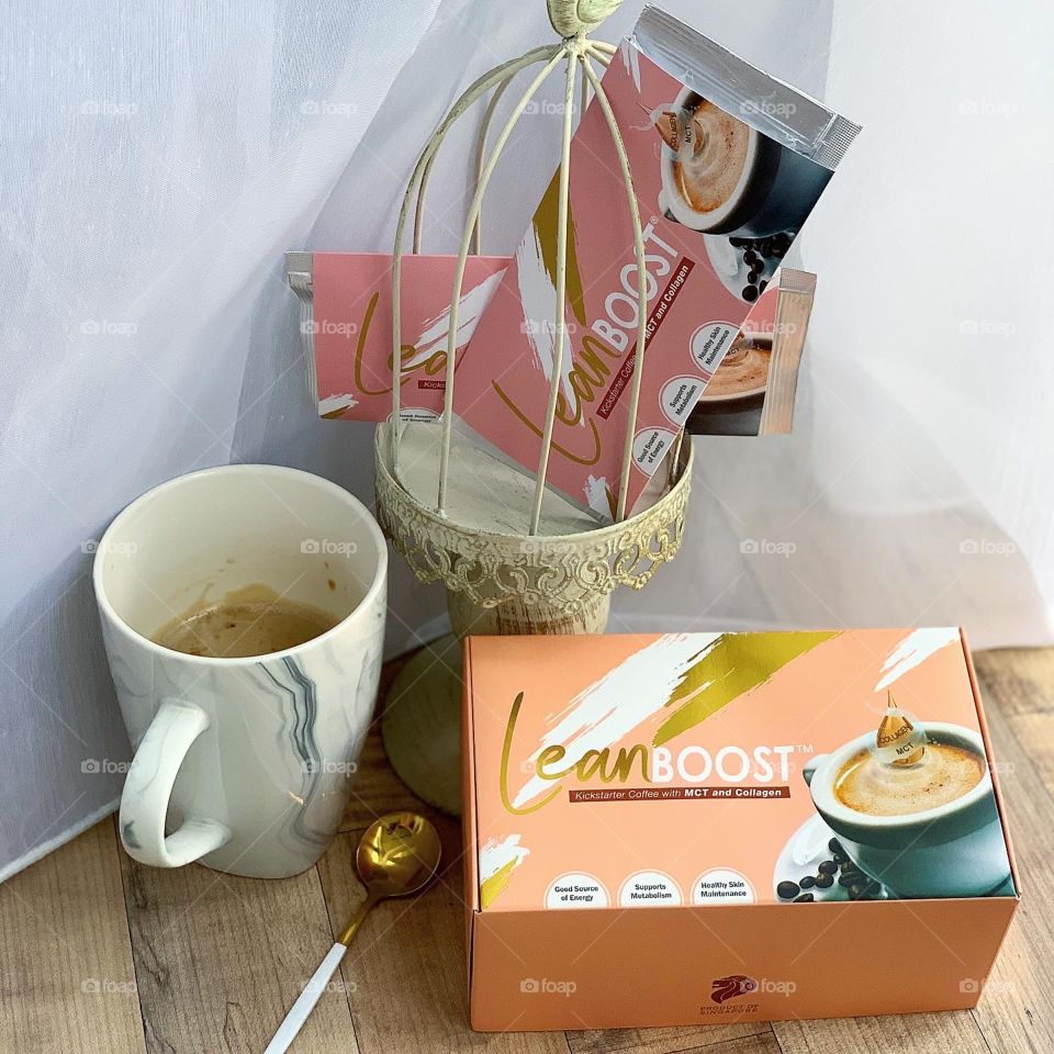 Mct and marine collagen infused keto friendly coffee for energy booster and skin maintenance 