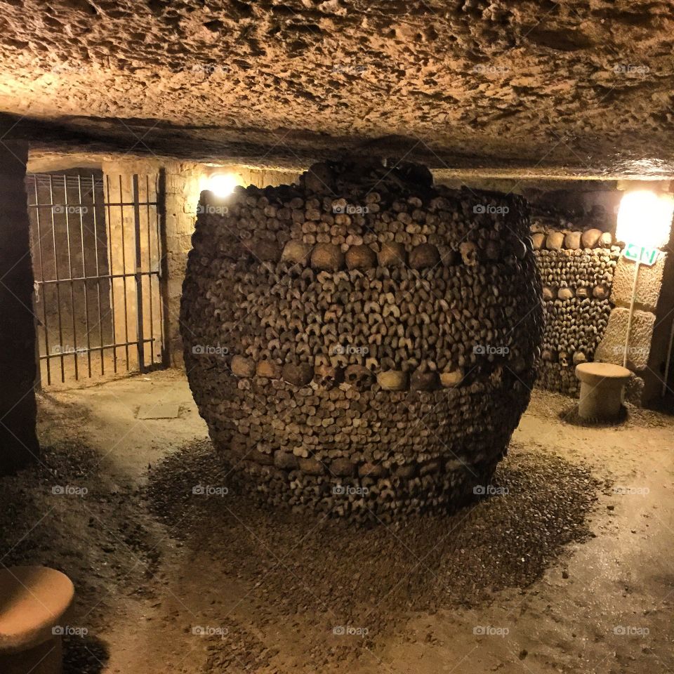 Catacombs - Skulls - Paris France 