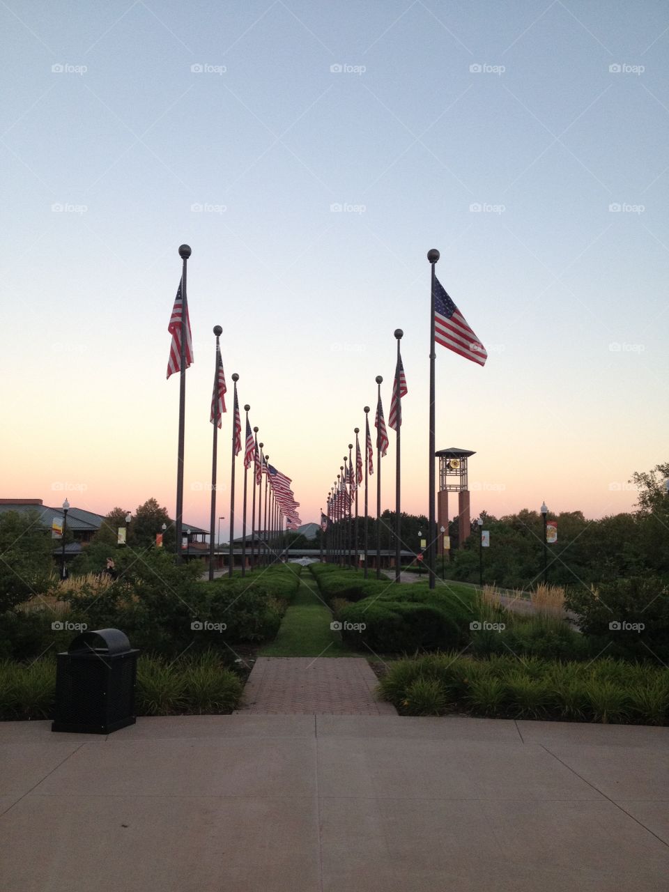 Row of flags 