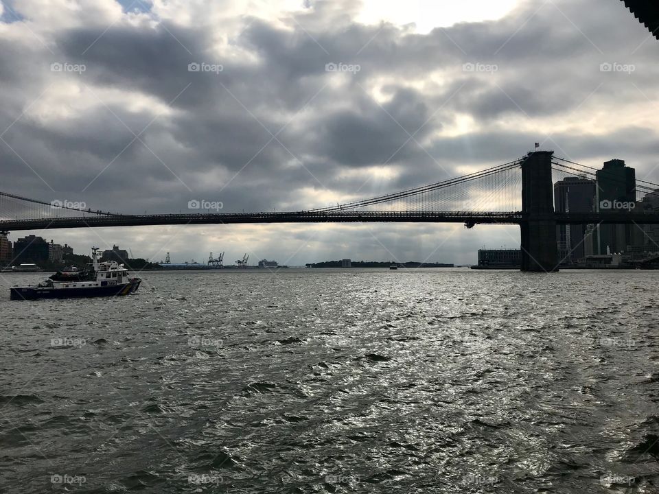 Brooklyn Bridge, Lower Manhattan, East River, NYC