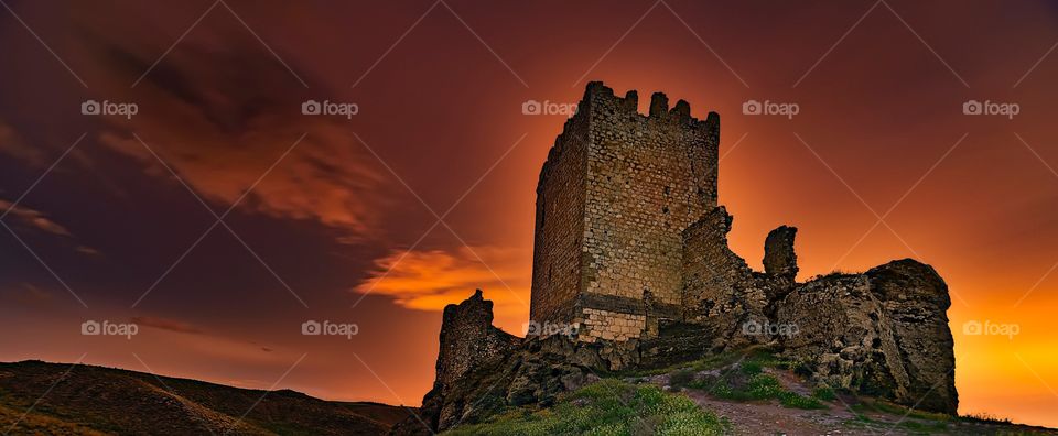 Castle in Orange night