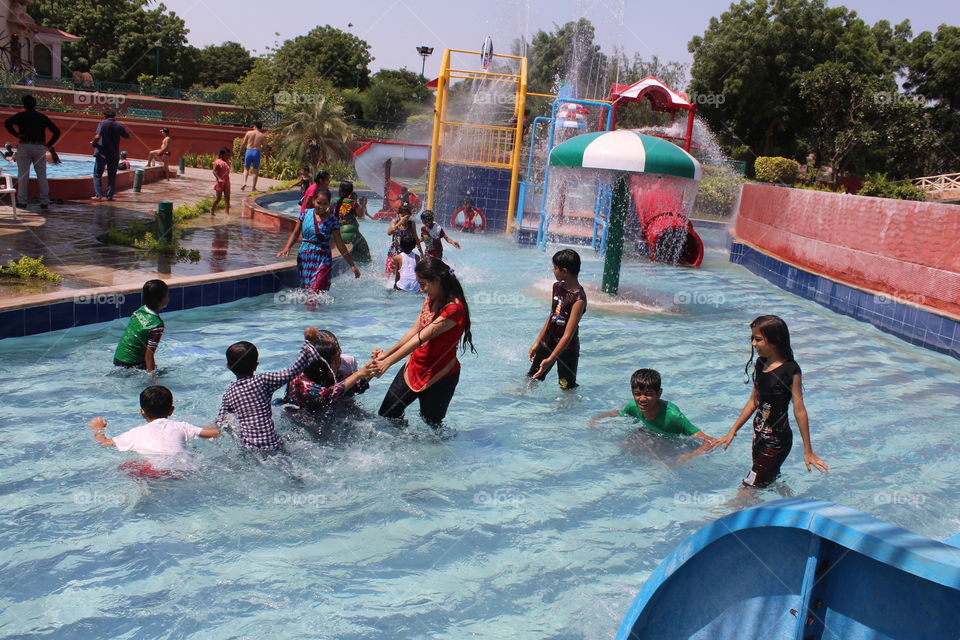 summer Time Enjoy in Water park,