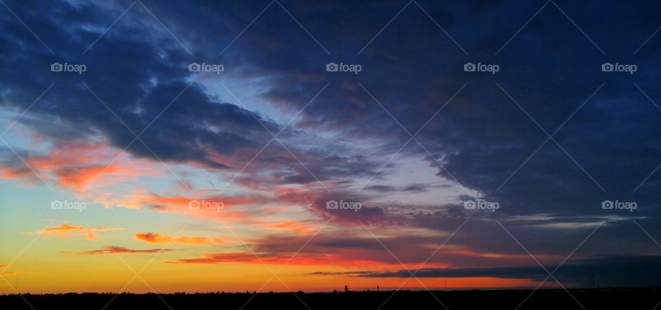 Panoramic view of dramatic sky