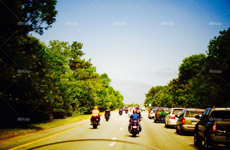 Cars Pulled Over For Us. We were just part of this massive showing for Fallen Heroes🇺🇸-One Soldier in particular who lived on Cape Cod, MA 