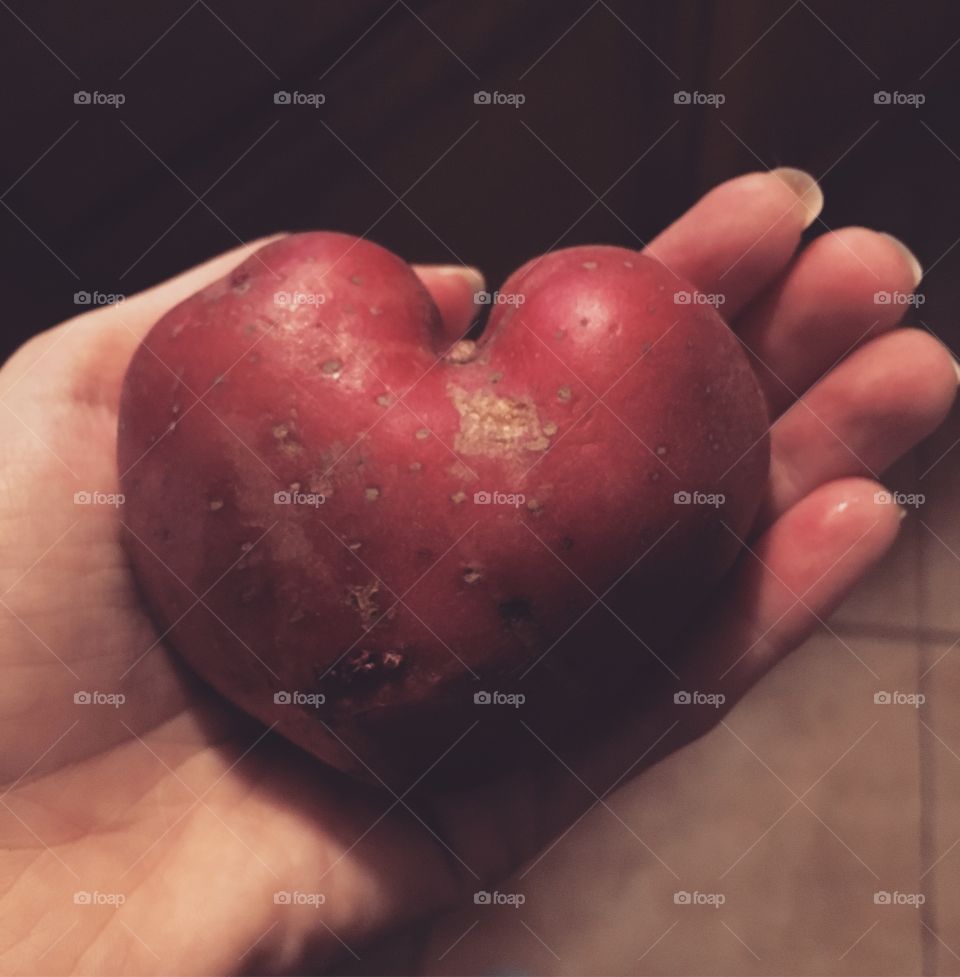 Heart shaped potato 
