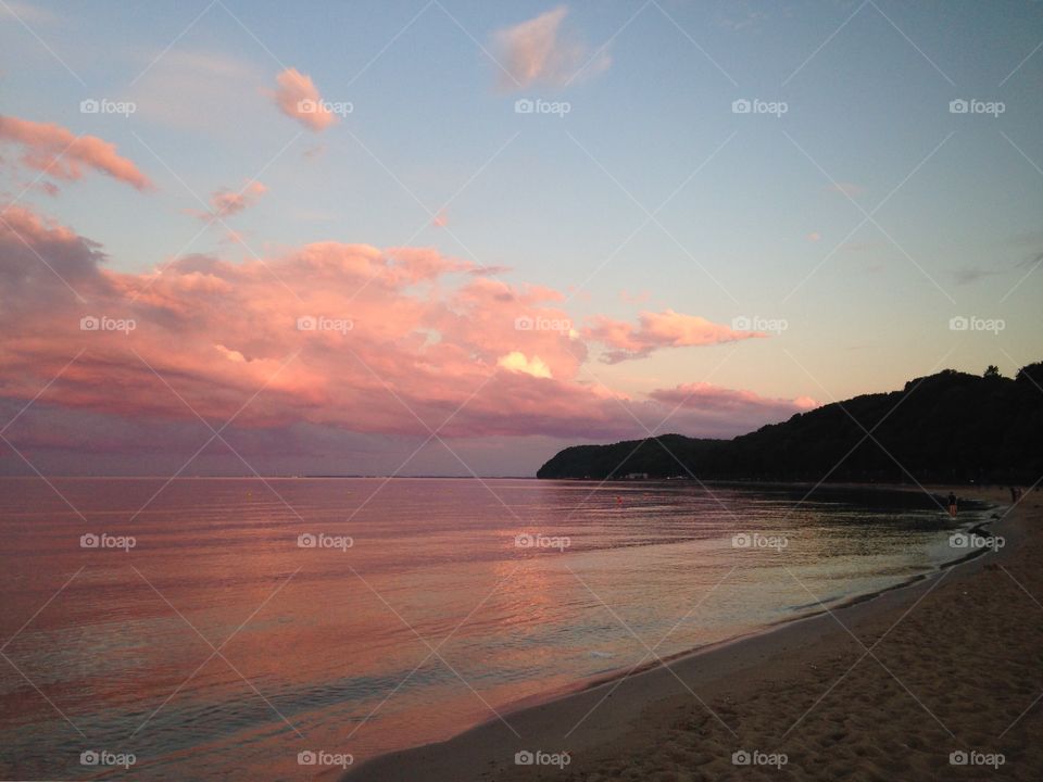 Water, Sunset, No Person, Beach, Ocean