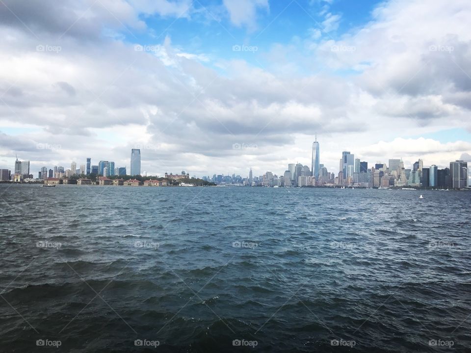New York City skyline from Liberty Island.