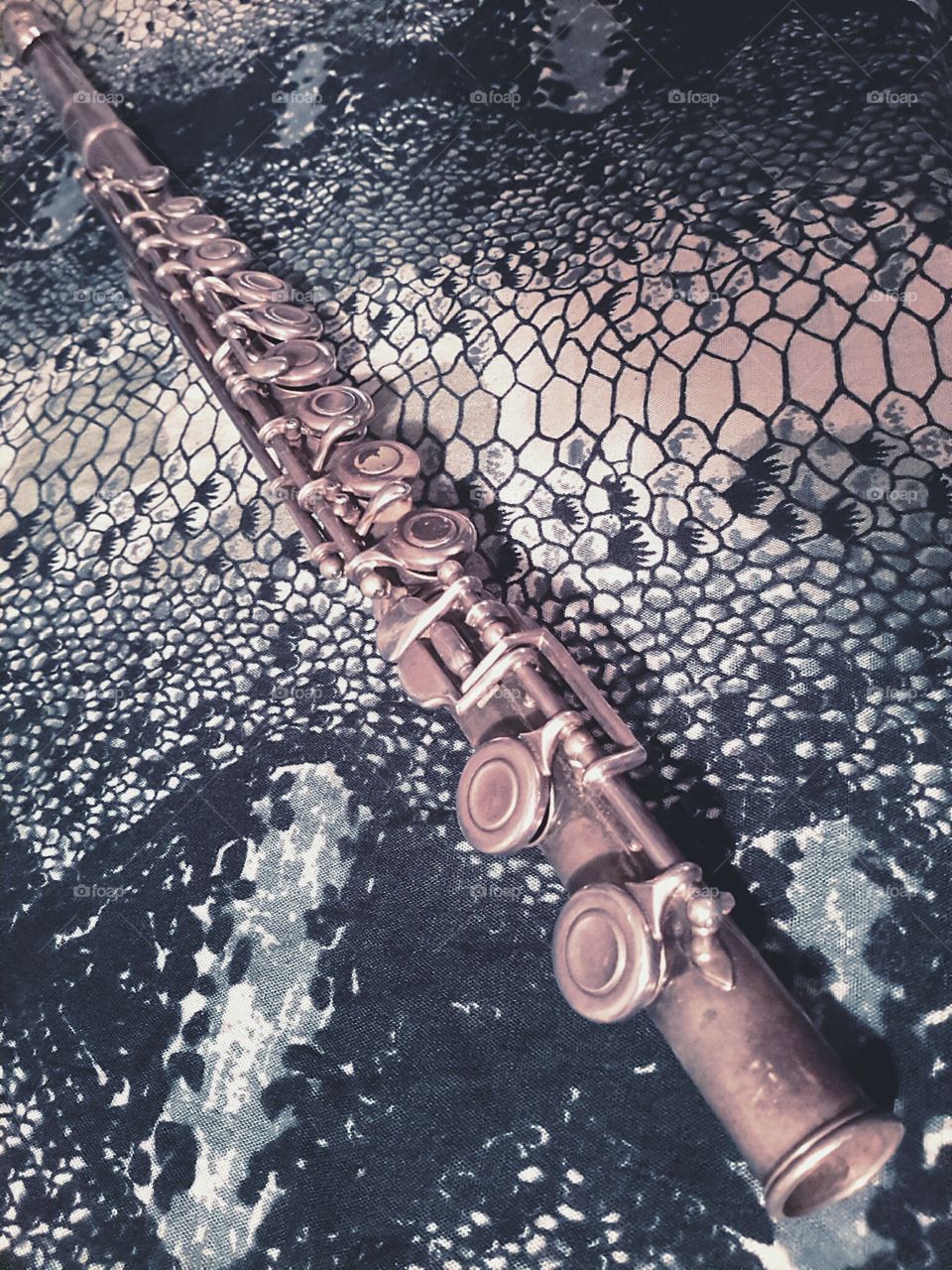 old flute. old flute on pattern