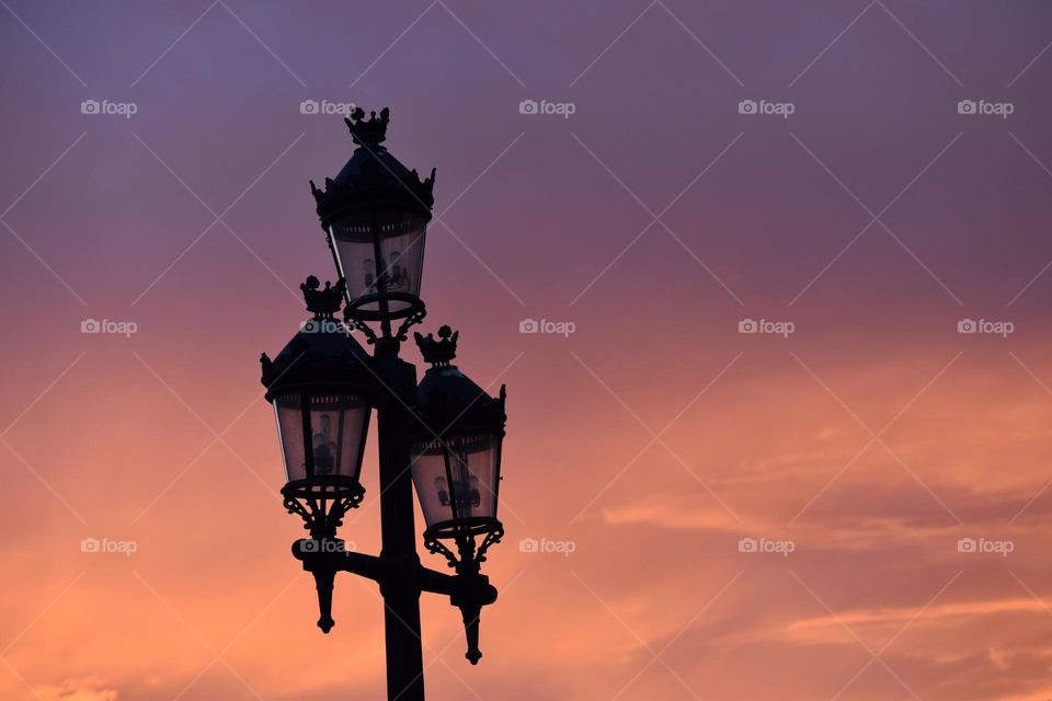 Street lamp in the city