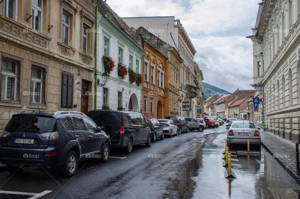 Cars in Rainy Day