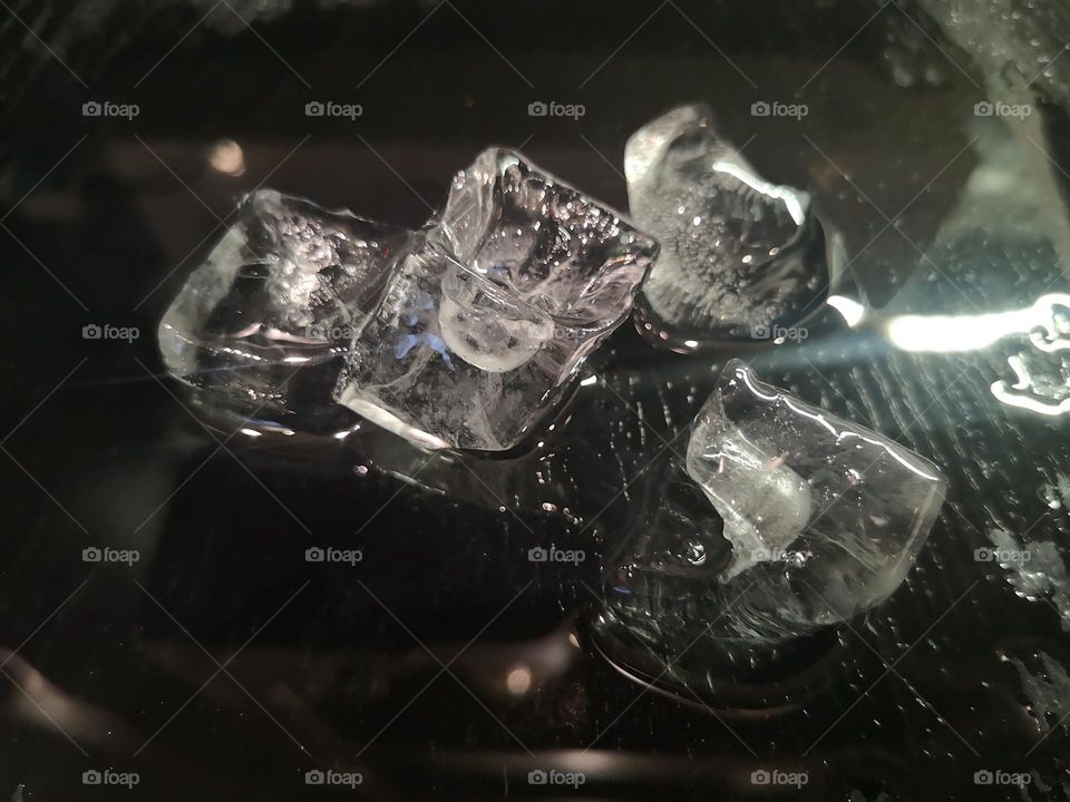 This is what happens to an ice cubes when left on a room temperature
