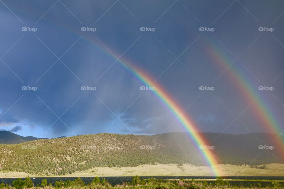 Double Rainbow - Eagle Nest State Park, New Mexico