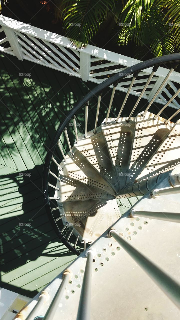 sunny spiral staircase