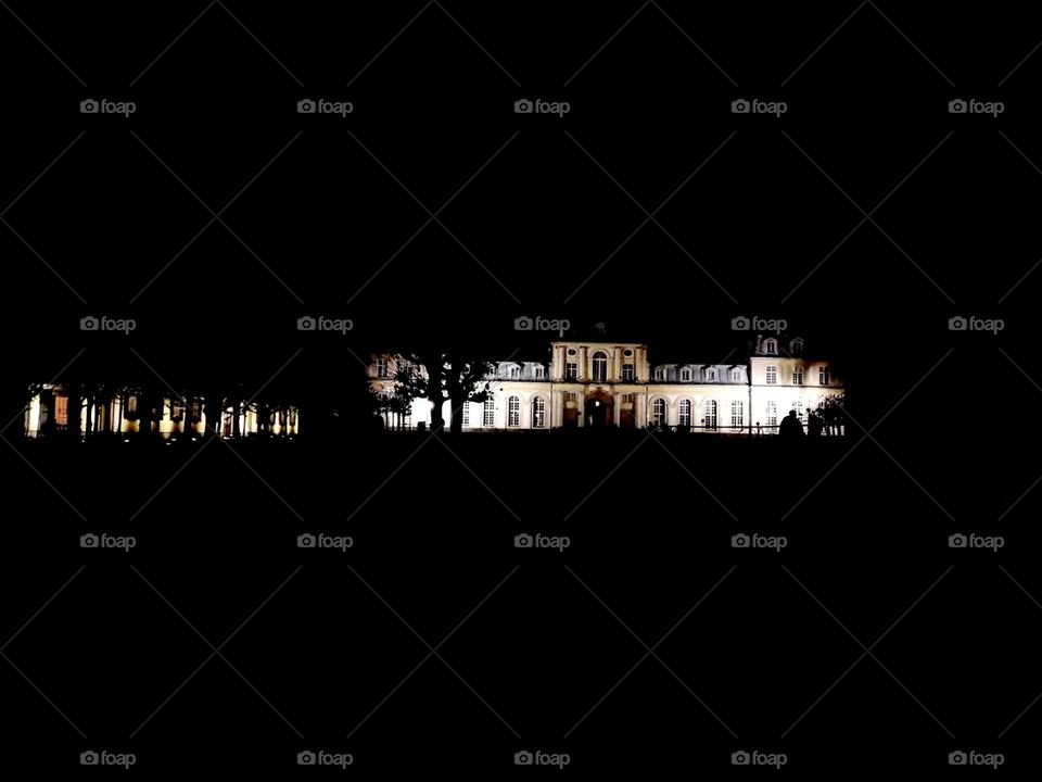 Botanischer Garten in Bonn bei Nacht