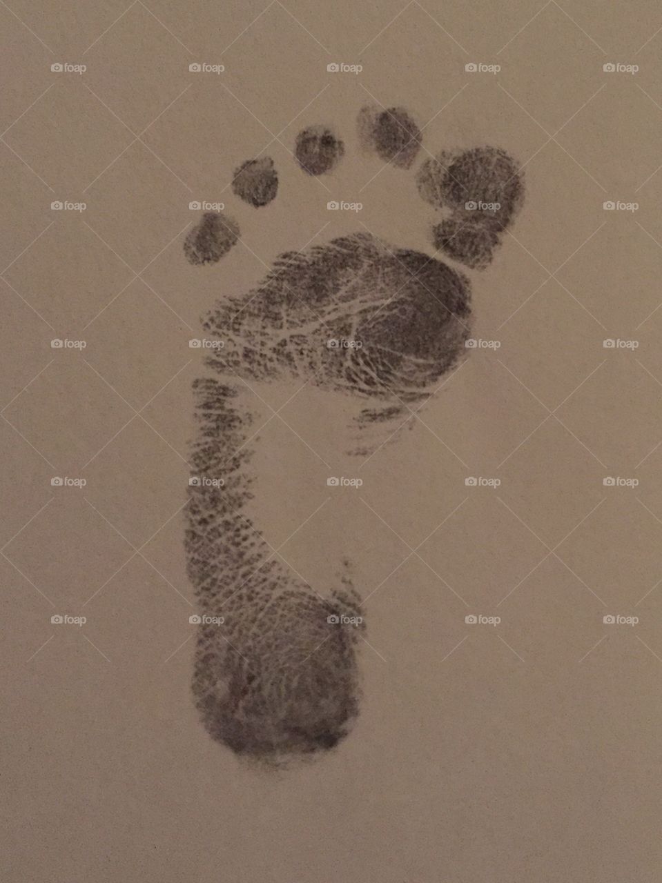 Baby foot imprint 