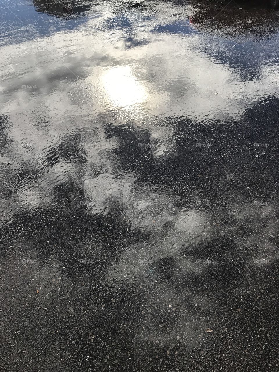 Reflection of clouds