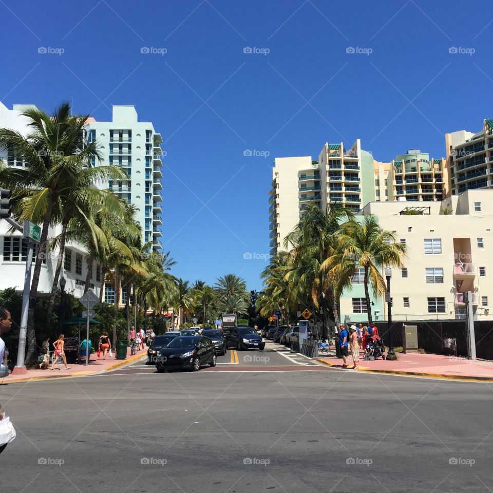 SoBe Colllins Avenue. Miami Beach Collins Avenue