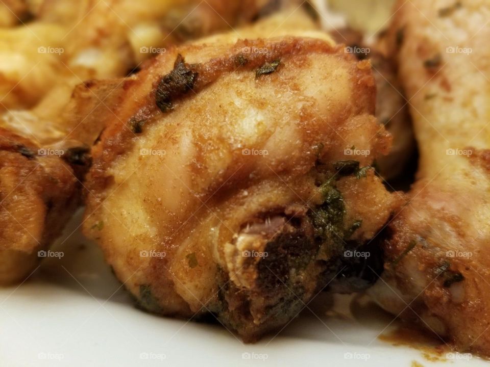 Baked and crunchy chicken thighs