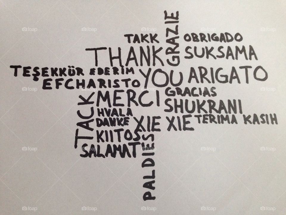 Thank you in different languages