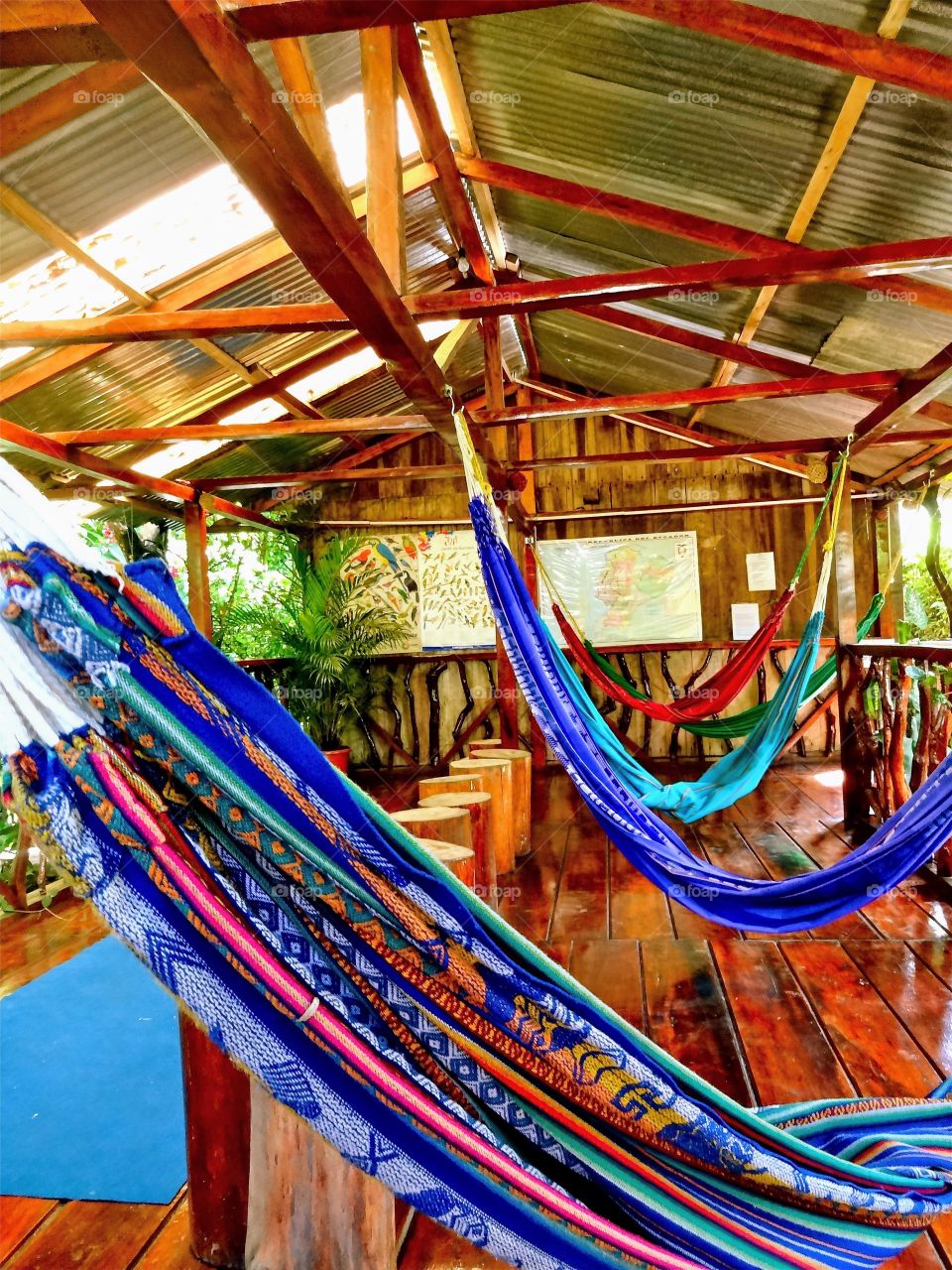 Weaved hammock in Ecuador 