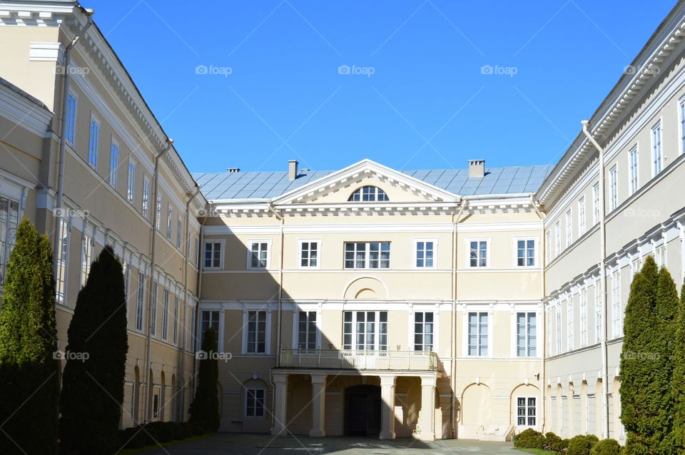 light building in Vilnius