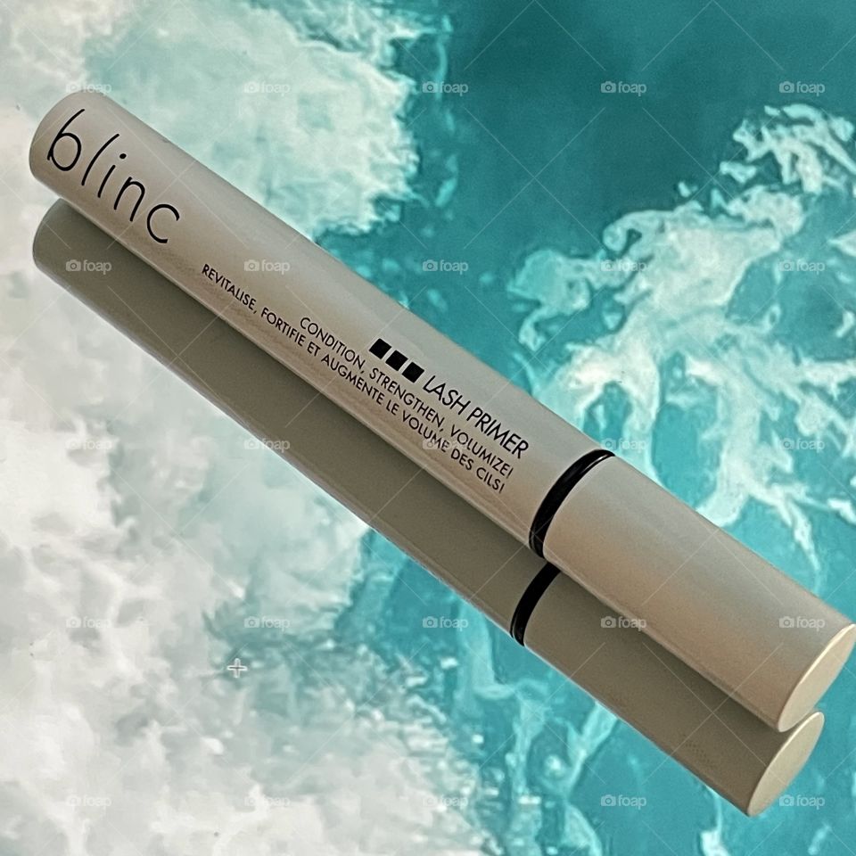 Mascara on top of mirror