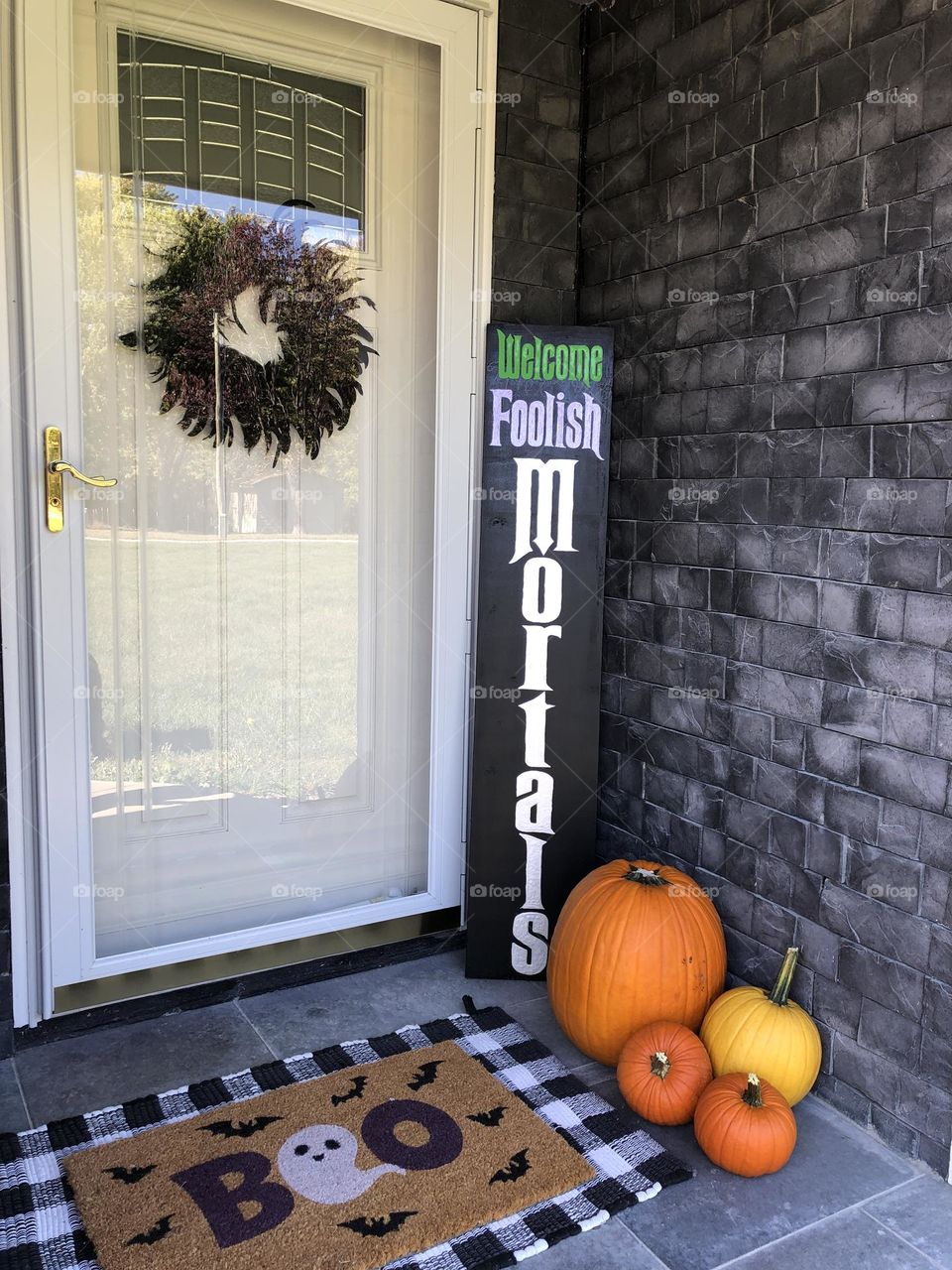 Halloween Front Door Decor 