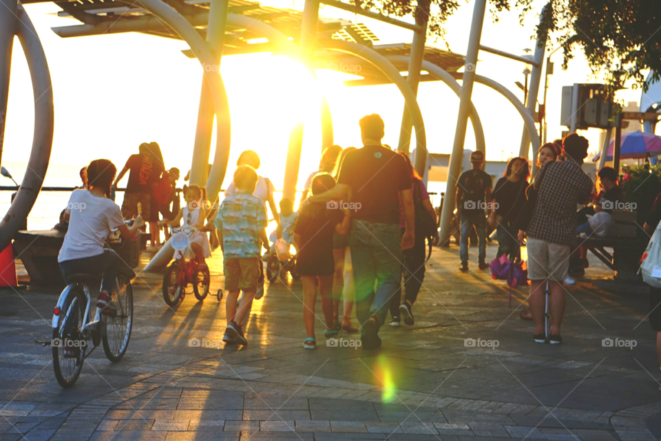 seashore sunset