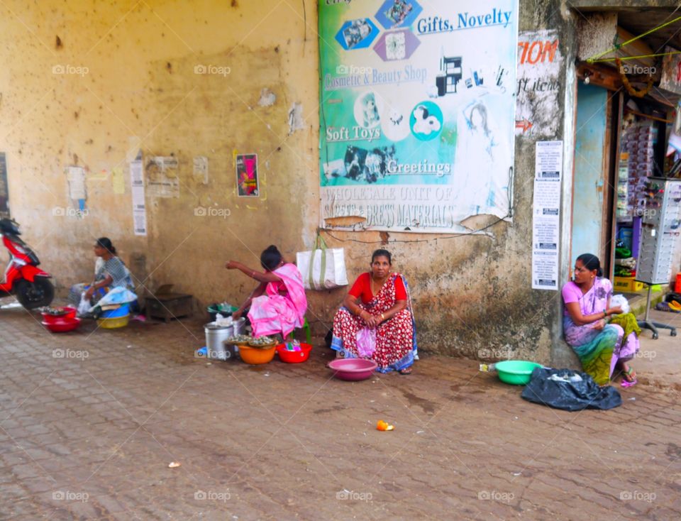 Women selling at the market 