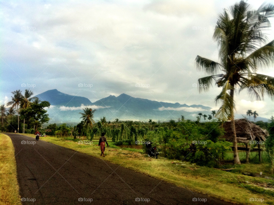 sky nature mountain road by LisAm