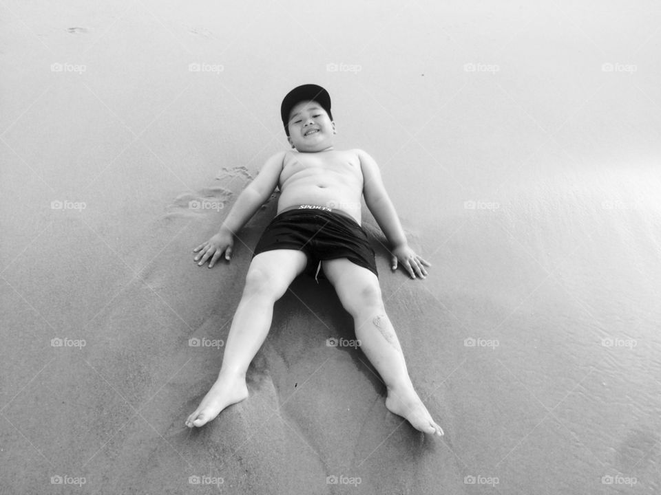 Boy on beach