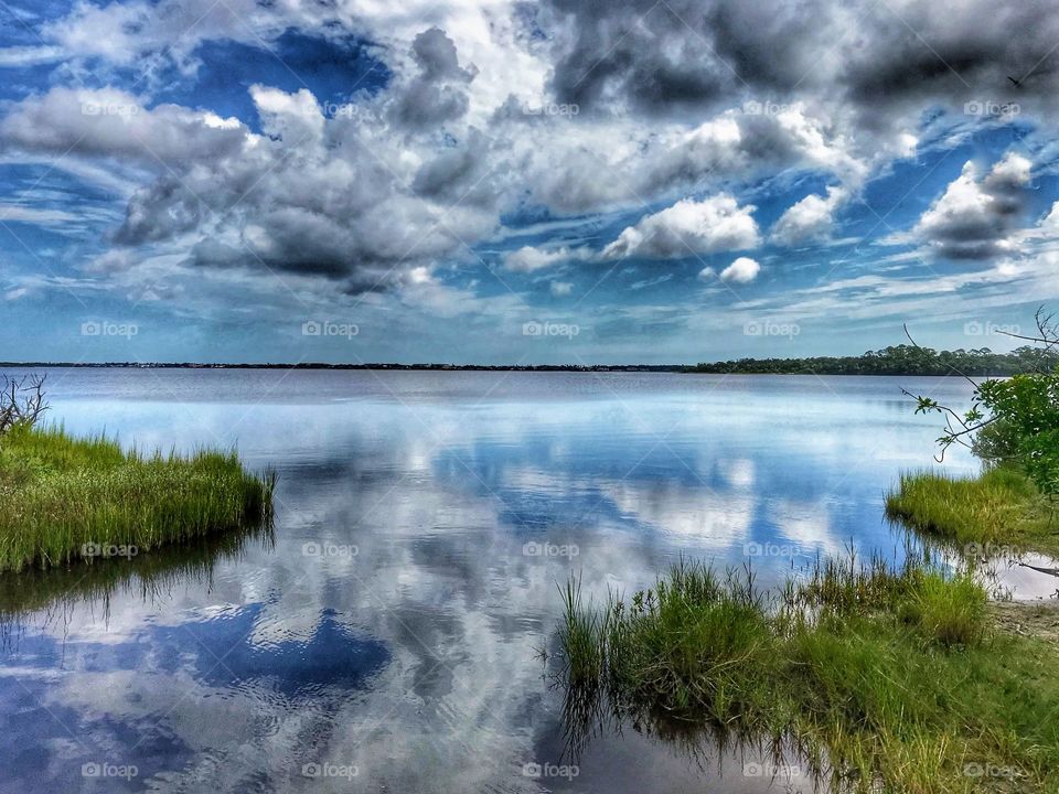 Intracoastal Waterway on cloudy afternoon