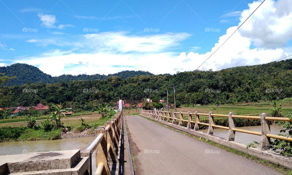 Bridge and view of the countryside and its surroundings.