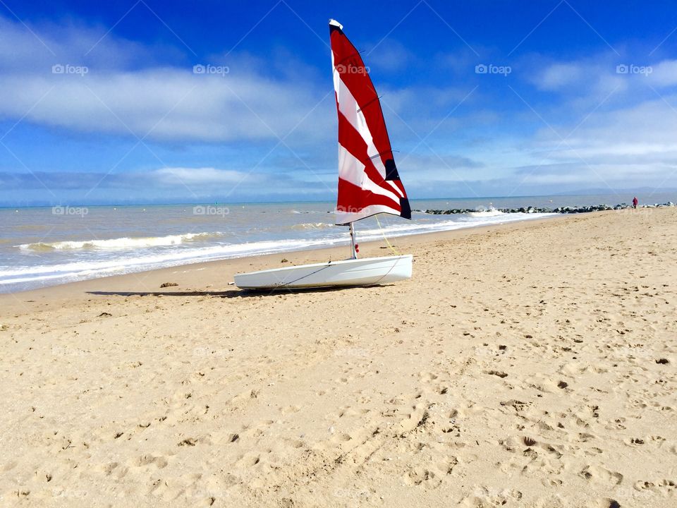 On the beach in uk