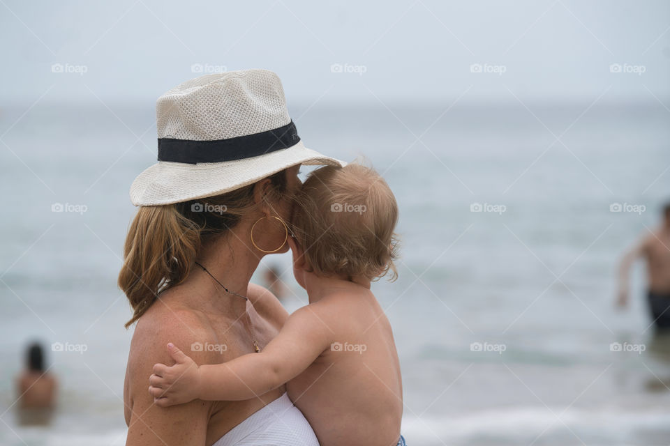 A cloudy summer day at the seaside