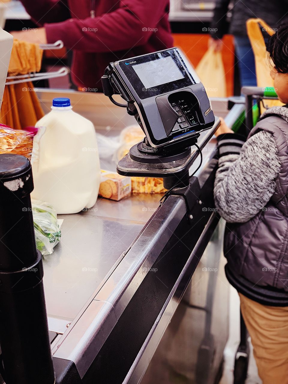 Using credit card for grocery shopping 