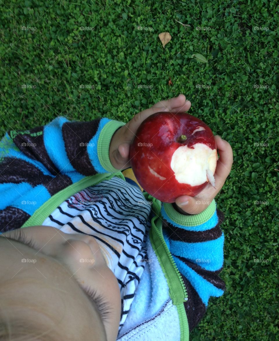 Eating apple