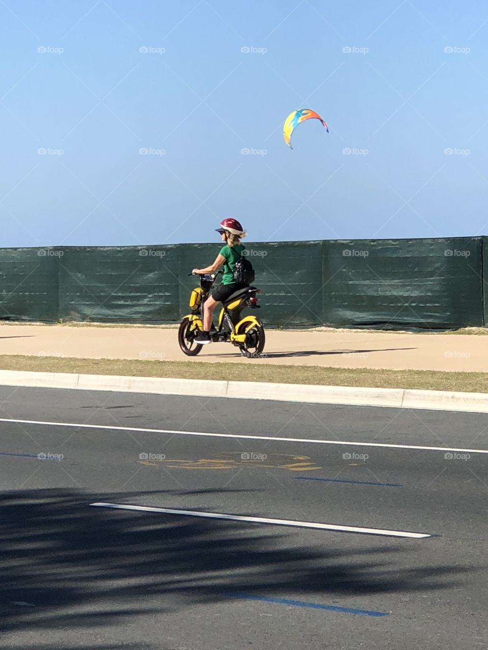 Riding on a sunny day