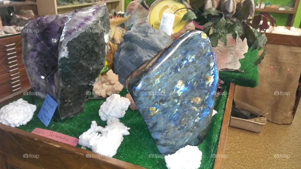 photographs from a geology store