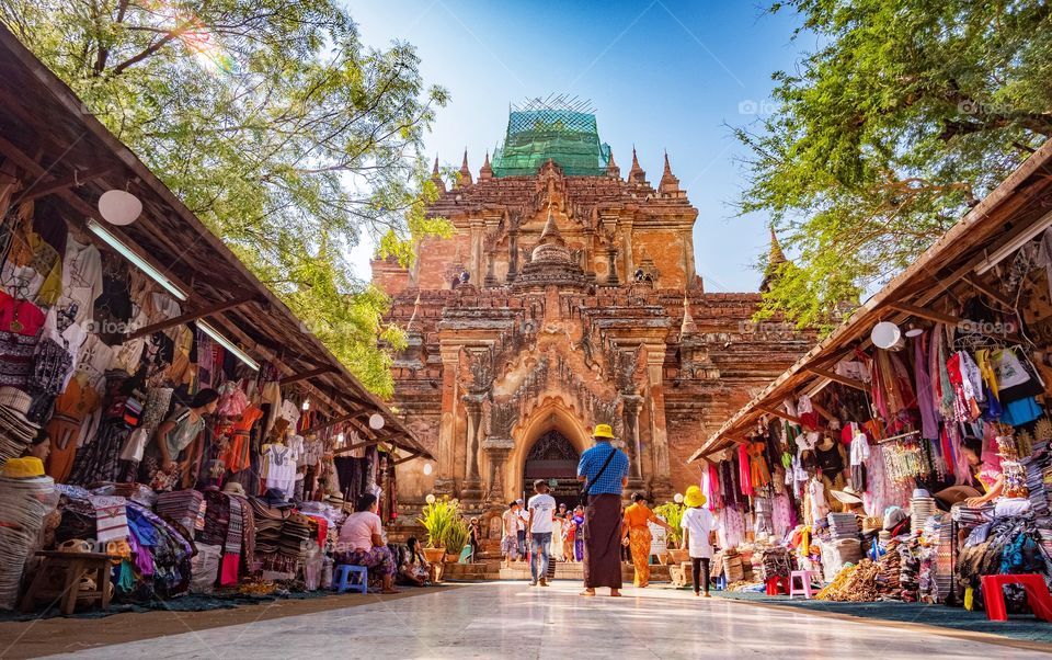 Beautiful pagoda at Bagan Myanmar 