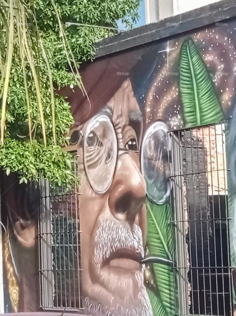 graffiti man and glasses / pintada hombre con anteojos