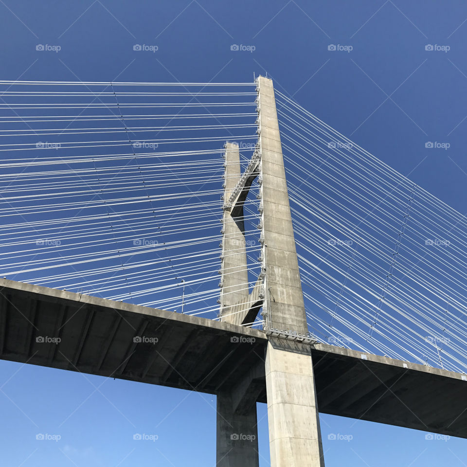 View of suspension bridge