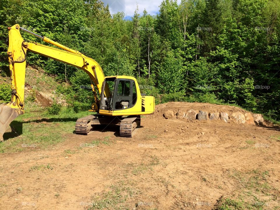 Working outside, though it was a good break to take a picture.