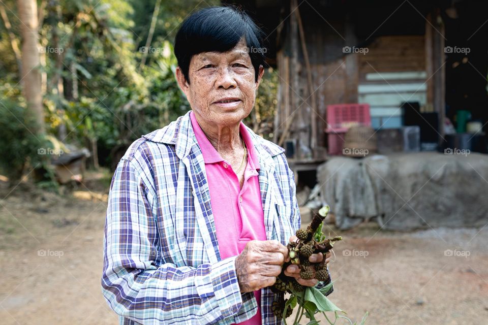 A villager in valley area Northern part of Thailand